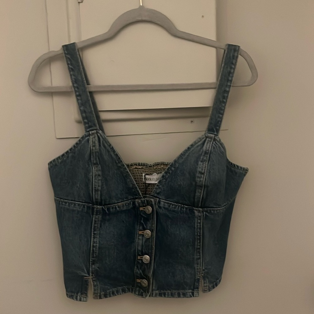 Zara denim top